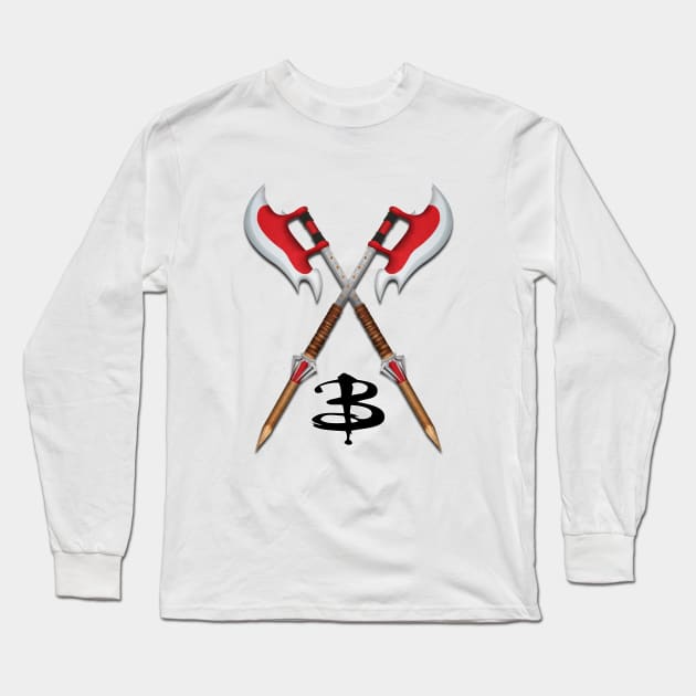 Buffy the Vampire Slayer Scythe X Long Sleeve T-Shirt by bovaart